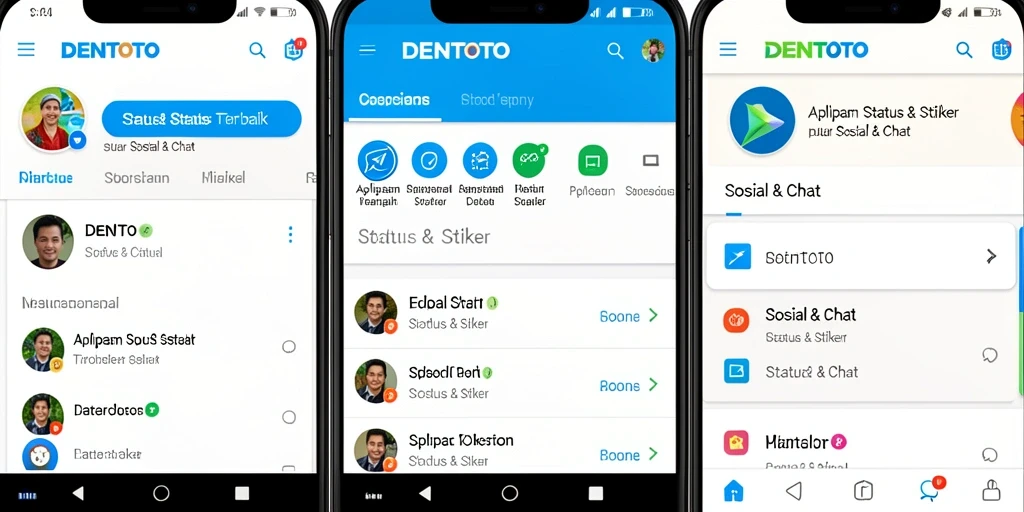 Tampilan stiker DENTOTO yang menarik dan beragam.