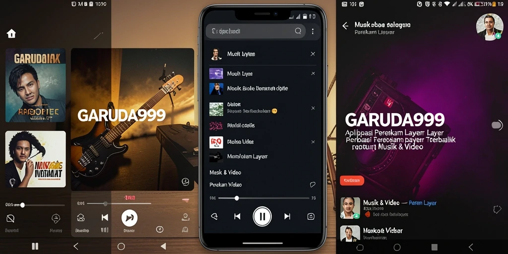 Antarmuka GARUDA999 dengan fitur perekam layar yang lengkap.