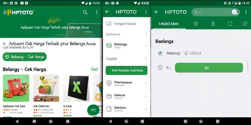 Antarmuka HPTOTO menampilkan fitur Cek Harga dengan jelas dan mudah diakses.