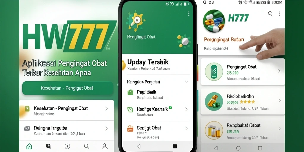Tampilan antarmuka HW777 yang user-friendly dan penuh fitur pengingat obat.