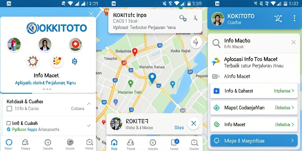 Antarmuka KOKITOTO menampilkan peta lalu lintas yang jelas dan informatif.