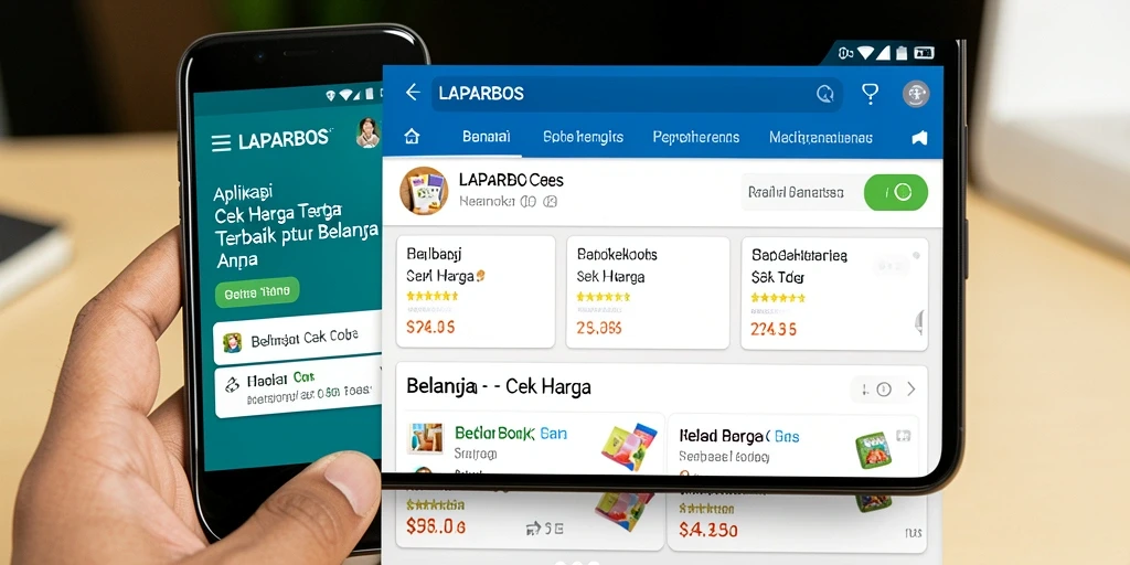 Tampilan antarmuka aplikasi LAPARBOS untuk cek harga produk.