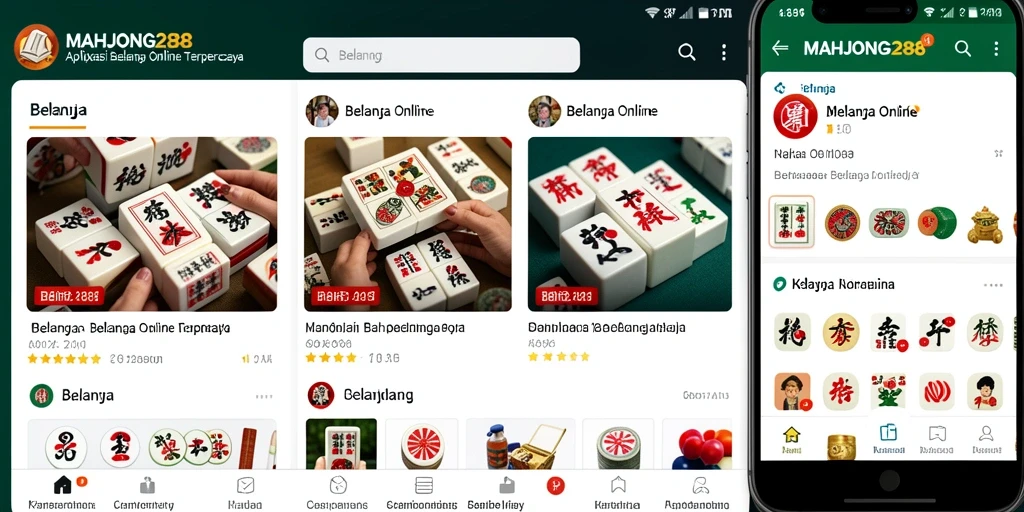 Tampilan antarmuka utama MAHJONG288 saat berbelanja online.