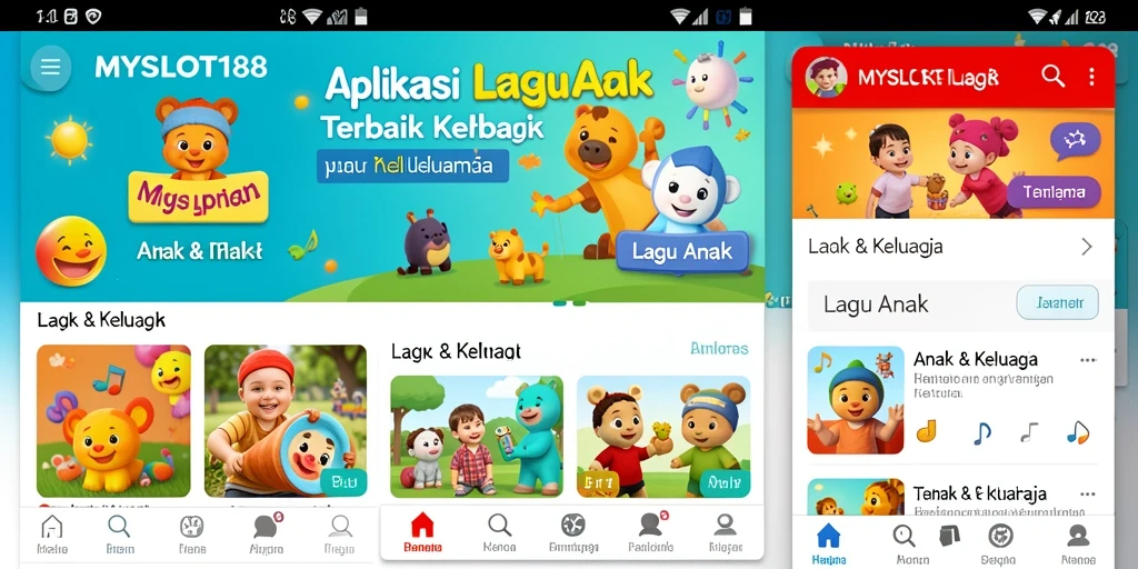 Antarmuka MYSLOT188 yang ceria dan interaktif untuk anak-anak.