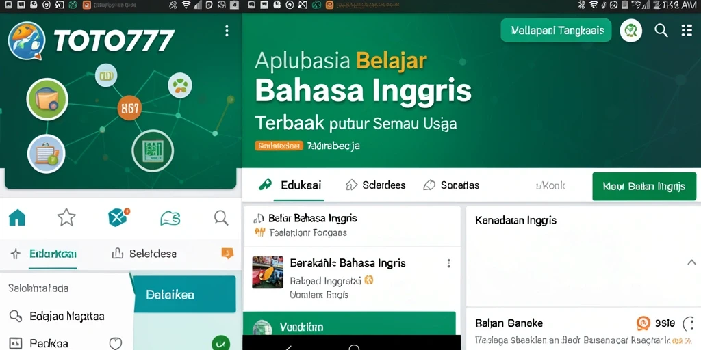 Tampilan antarmuka aplikasi TOTO777 yang menarik dan fungsional.
