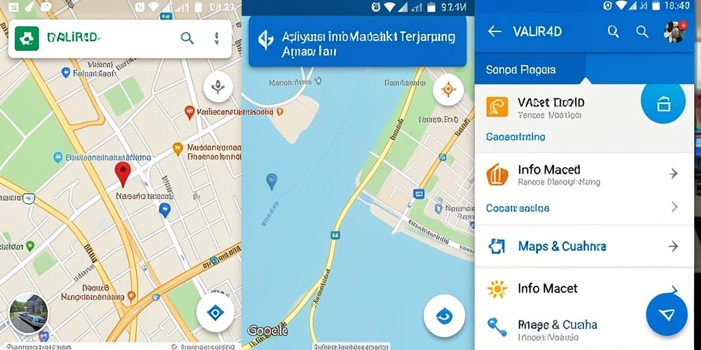 Tampilan antarmuka apliksi VALIR4D dengan informasi lalu lintas.